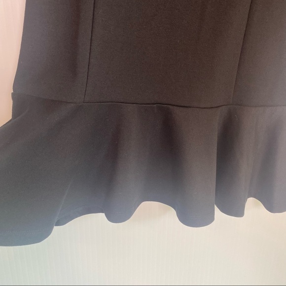 Juicy Couture Little Black Dress ruffle flounce hem above the knee Sz M Classic - Picture 2 of 5